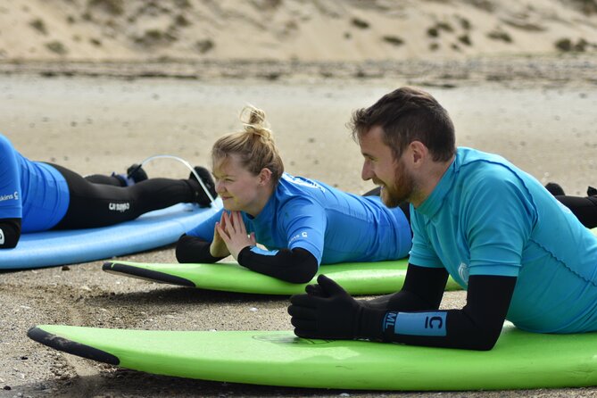2 hour private surf lesson! (Up to 2 people) - Safety first, then onto the sand