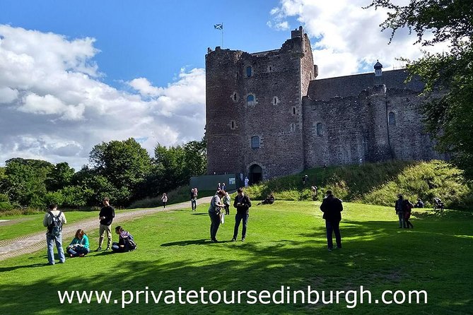 Jamie Fraser Outlander tour to Lallybroch tours Edinburgh - Walking into Jamie’s home at Midhope Castle
