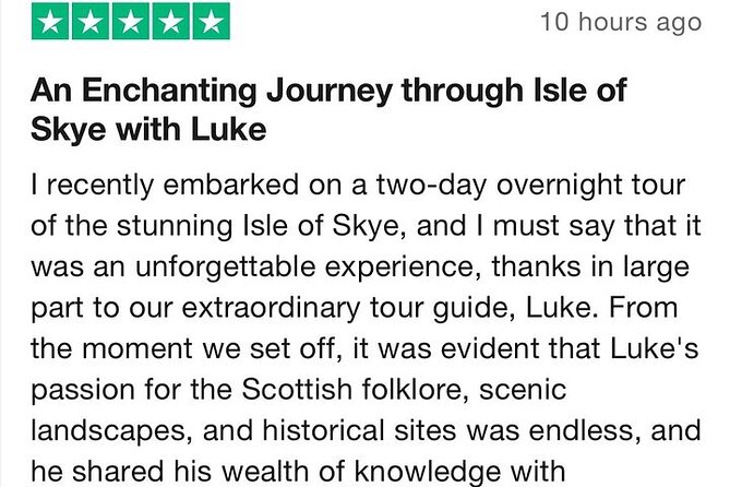 'Luke Skye-Walkers' 1 Day Isle of Skye Adventure + Hike Options - Glenmoriston, crofting country, and stories on the road